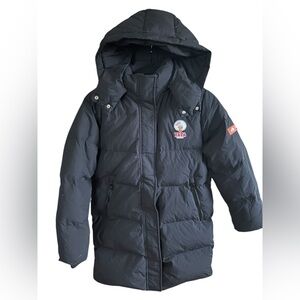 Kids Puffer Coat Heavy Down Hooded Parka Arctic Streetwear Jacket Size 12–14